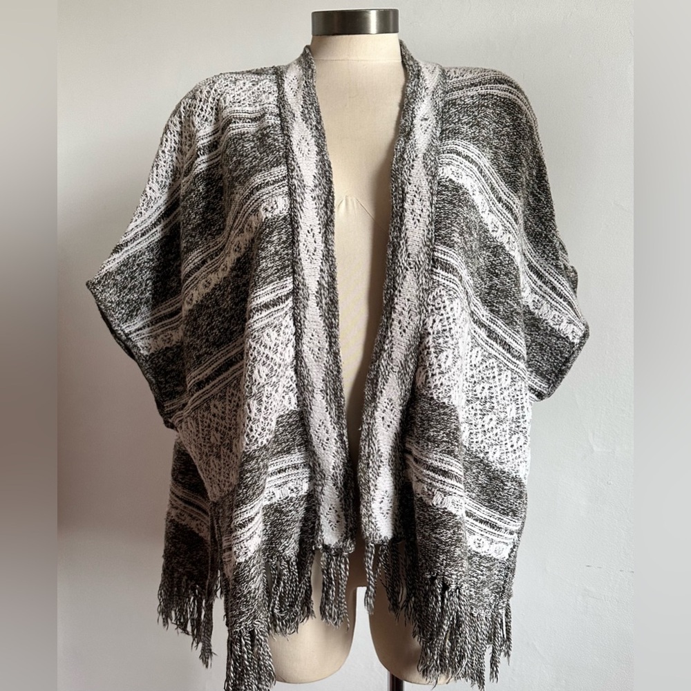 Bass 100% Cotton Oversize Open Eclectic Grandma Scandi Sweater size Small